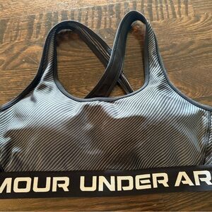 Under Armour Black and Gray Sports Bra
